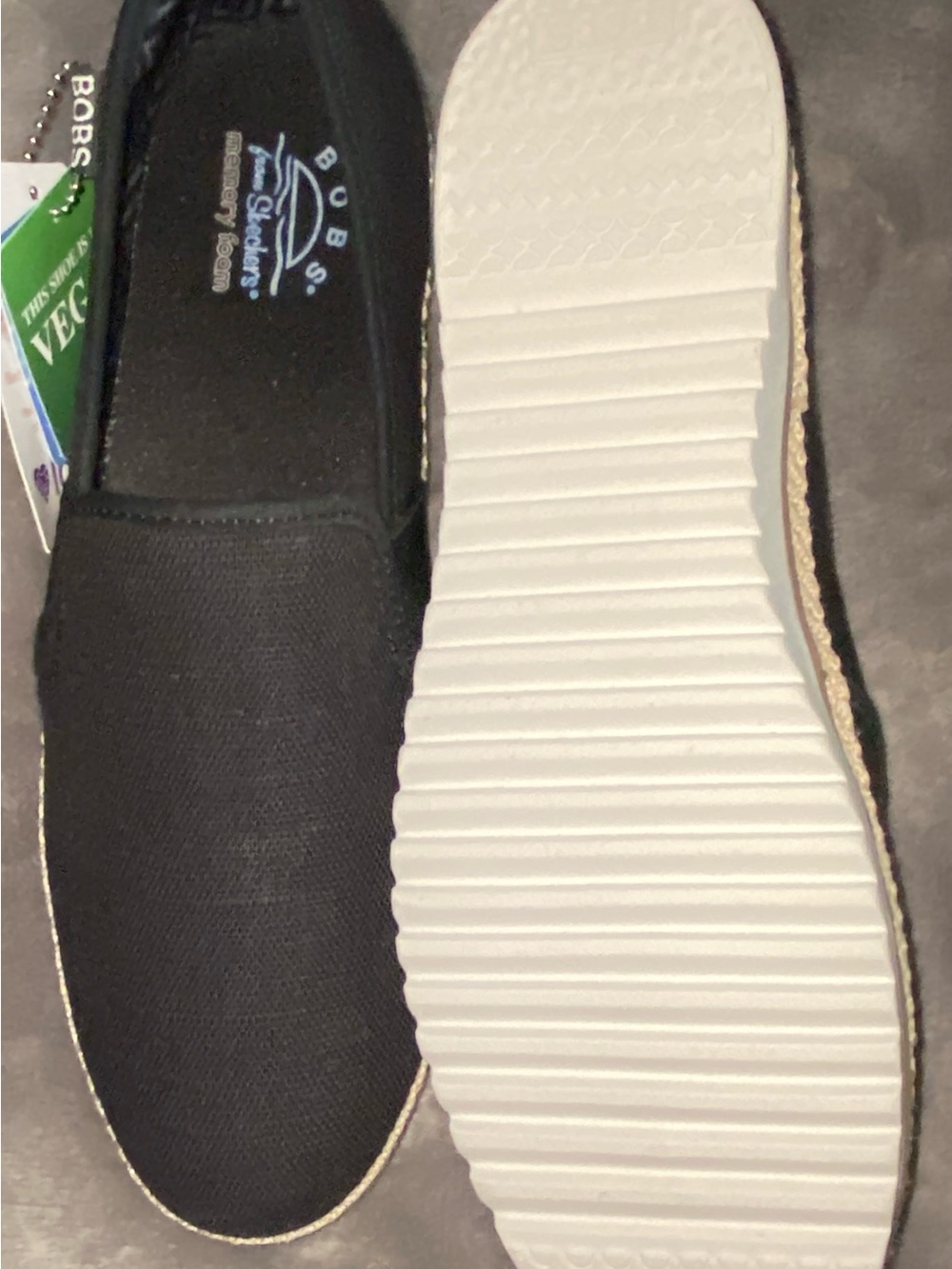 New Skechers BOBS Black Slip-On Canvas Loafers for woman - Picture 4 of 4